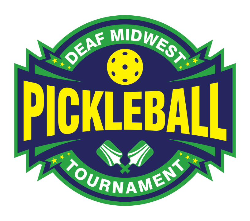 Deaf Midwest Pickleball Tournament Logo